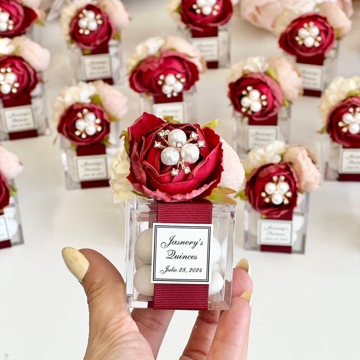 5 pcs Custom Wedding Favor Boxes – Personalized Party Favors for Guest ...