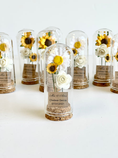 10 pcs Sunflower Favors, Rustic Wedding Favors, Custom Favors, Daisy Favors