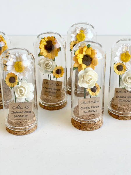 10 pcs Sunflower Favors, Rustic Wedding Favors, Custom Favors, Daisy Favors