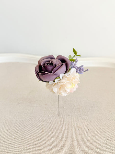 Prom Corsage and Boutonniere Set, Wedding Wrist Corsage, Dusty Purple Corsage, Lilac Wrist Corsage, Bridesmaids Corsage, Bridal Bracelets