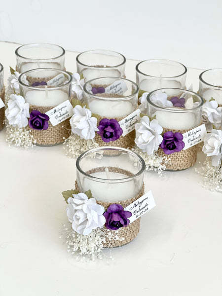 10 pcs Custom Candle Wedding Favors – Personalized Luxury Boho Party Candle Gifts for Guests, Bulk Home Decor