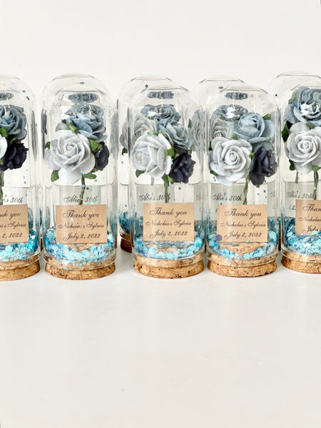 10 pcs Wedding Favors – Custom Glass Dome Cloche Favors, Beauty and the Beast Party Favors for Guests