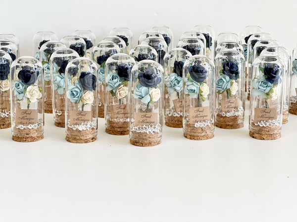 10 pcs Wedding Favors – Custom Glass Dome Cloche Favors, Beauty and the Beast Party Favors for Guests