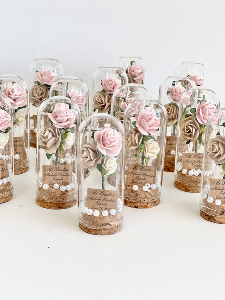 10 pcs Wedding Favors – Custom Glass Dome Cloche Favors, Beauty and the Beast Party Favors for Guests