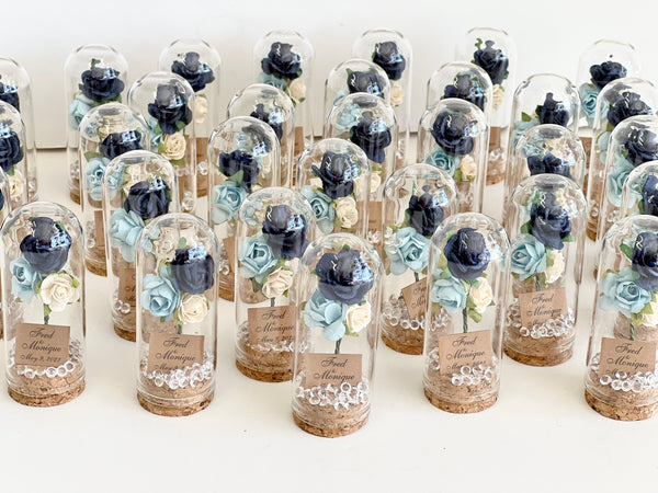 10 pcs Wedding Favors – Custom Glass Dome Cloche Favors, Beauty and the Beast Party Favors for Guests