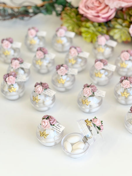 10 pcs Baptism Favors, Christening Favors, Angel Favor Boxes, Personalized First Communion Souvenirs, Custom Baptism Gifts