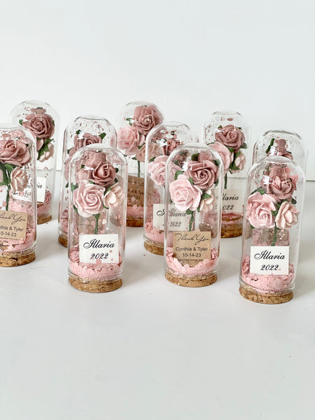10 pcs Wedding Favors – Custom Glass Dome Cloche Favors, Beauty and the Beast Party Favors for Guests