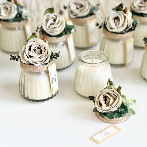 Sage Green Custom Candle Wedding Favors for Guests, Personalized Party Candle Favors, Bulk Candle Favors, Decorative Candles for Home, Customizable Wedding Favors