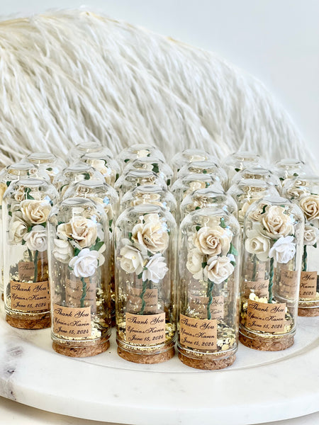 10 pcs Wedding Favors – Custom Glass Dome Cloche Favors, Beauty and the Beast Party Favors for Guests