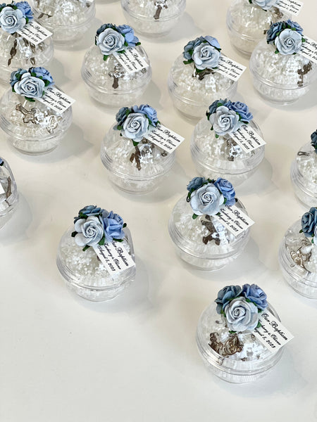 10 pcs Baptism Favors, Christening Favors, Rosary Favor Boxes, Personalized First Communion Souvenirs, Custom Baptism Gifts
