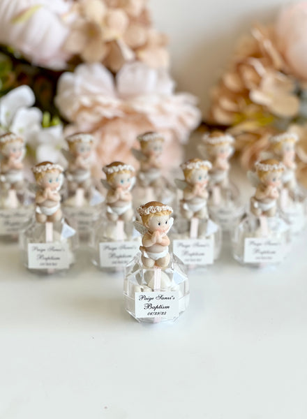 10 pcs Baptism Favors, Christening Favors with Angel, Custom Favor Boxes, Personalized First Communion Souvenirs, Custom Baptism Gifts