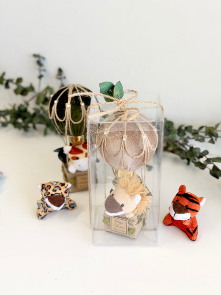 Safari Hot Air Balloon Baby Shower Favor, Jungle Baby Shower Gift, Neutral Baby Shower Decor, Newborn Keepsake Favors for Guests