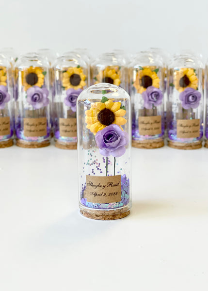 10 pcs Wedding Favors for Guests, Wedding Favors, Rustic Wedding, Custom Favors, Personalized Sunflower Favors, Rustic Favors