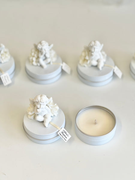 5 pcs Baptism Candle Favors, Personalized Baptism Gifts, Baby Shower Favors, Custom Favors, Angel Favors, Party Favors, Baby Girl
