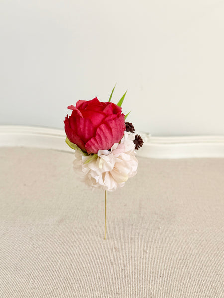 Red Pink Prom Corsage and Boutonniere Set, Wedding Wrist Corsage, Burgundy Corsage Set, Bridesmaids Corsage, Bridal Bracelets