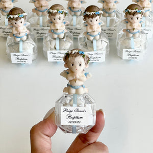 10 pcs Baptism Favors, Christening Favors with Angel, Custom Favor Boxes, Personalized First Communion Souvenirs, Custom Baptism Gifts