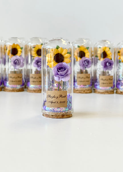 10 pcs Wedding Favors for Guests, Wedding Favors, Rustic Wedding, Custom Favors, Personalized Sunflower Favors, Rustic Favors