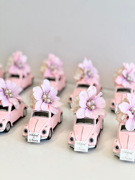 Pink Car Wedding Favors, Vintage Car Favors, Wedding Favors for Guests, Baby Shower Party Favors, Custom Sweet 15 Favors, Bachelorette Favors