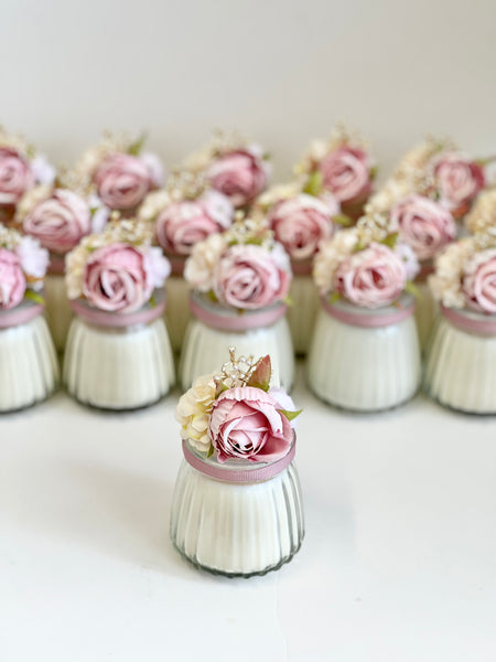 Pink Custom Candle Wedding Favors for Guests, Personalized Party Candle Favors, Bulk Candle Favors, Decorative Candles for Home, Customizable Wedding Favors