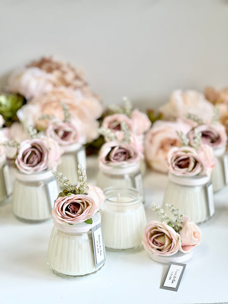Dusty Custom Candle Wedding Favors for Guests, Personalized Party Candle Favors, Bulk Candle Favors, Decorative Candles for Home, Customizable Wedding Favors
