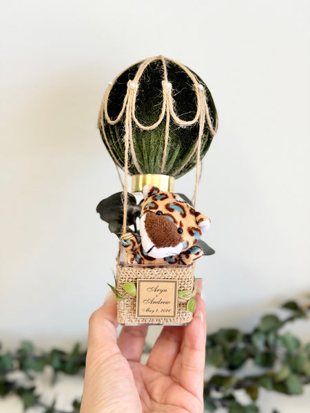 Safari Hot Air Balloon Baby Shower Favor, Jungle Baby Shower Gift, Neutral Baby Shower Decor, Newborn Keepsake Favors for Guests