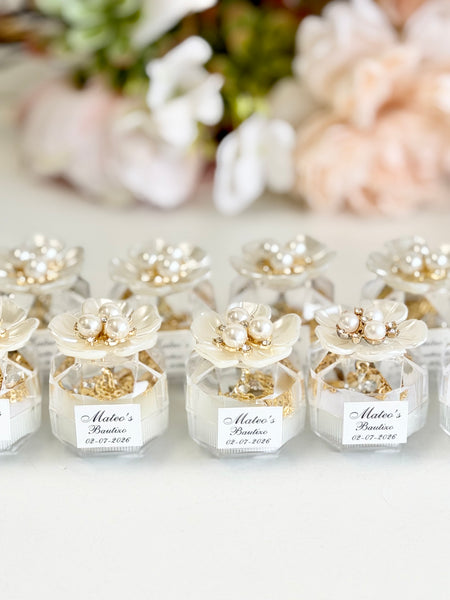 Baptism Favors Cross with Necklace Gifts, Christening Rosary Favors for Guests, Custom First Communion Favors, Personalized Baptism Gifts