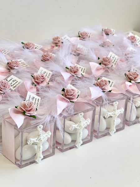 10 pcs Baptism Favors, Christening Favors, Cross Favors, Custom Favors, First Communion Souvenirs, Personalized Baptism Gifts