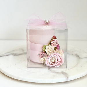 3 pcs Pink Custom Candles – Wedding Favors for Guests, Custom Party Favors with Box, Personalized Candle Gifts