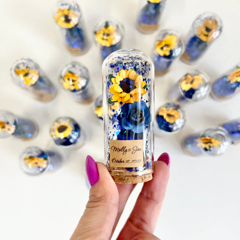 10 pcs Wedding Favors for Guests, Wedding Favors, Rustic Wedding, Custom Favors, Personalized Sunflower Favors, Rustic Favors