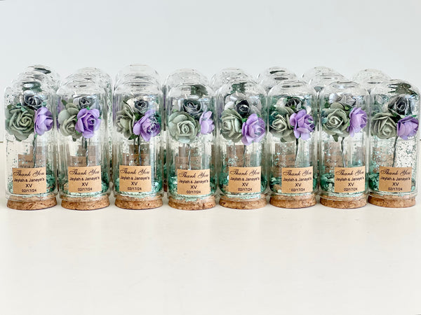 10 pcs Wedding Favors – Custom Glass Dome Cloche Favors, Beauty and the Beast Party Favors for Guests