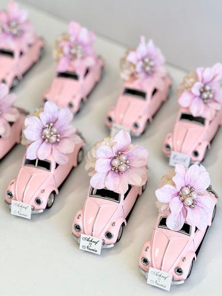 Pink Car Wedding Favors, Vintage Car Favors, Wedding Favors for Guests, Baby Shower Party Favors, Custom Sweet 15 Favors, Bachelorette Favors