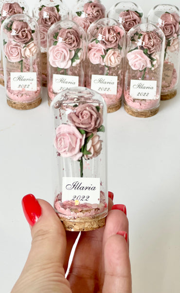 10 pcs Wedding Favors – Custom Glass Dome Cloche Favors, Beauty and the Beast Party Favors for Guests