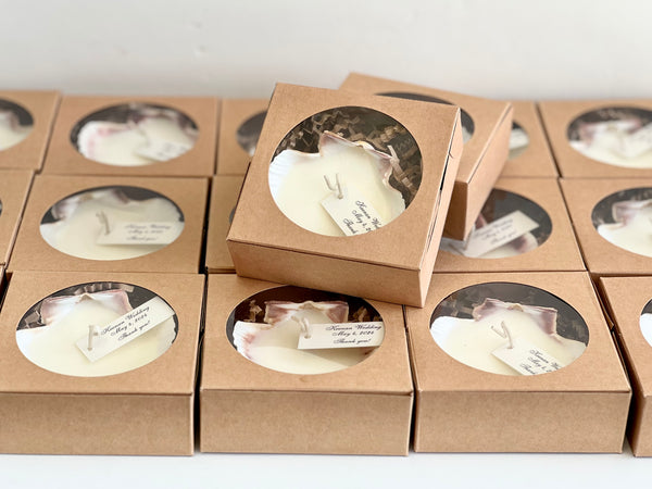 5 pcs Beach Wedding Sea Shell Candle Favors with Box, Ocean Theme Wedding Favors for Guests, Custom Beach Party Favors