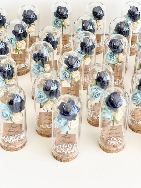 10 pcs Wedding Favors – Custom Glass Dome Cloche Favors, Beauty and the Beast Party Favors for Guests