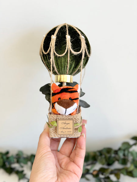 Safari Hot Air Balloon Baby Shower Favor, Jungle Baby Shower Gift, Neutral Baby Shower Decor, Newborn Keepsake Favors for Guests