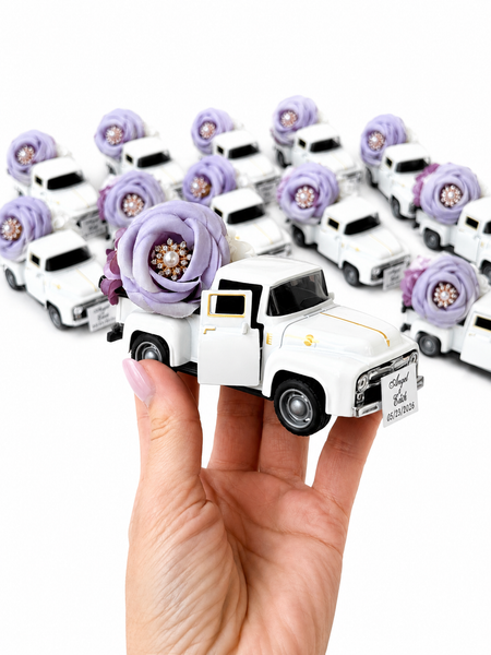 Lilac Track Car Wedding Favors, Wedding Car Gifts for Guests, Baby Shower, Personalized Party Favors, Custom Bride Shower Favors