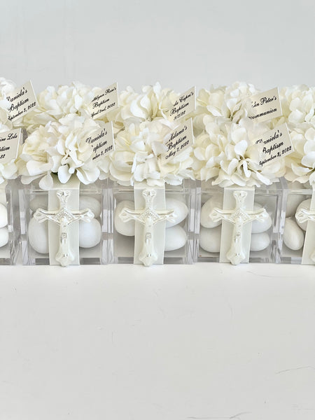 10 pcs Baptism Favors, Christening Favors, Cross Favors, Custom Favors, First Communion Souvenirs, Personalized Baptism Gifts