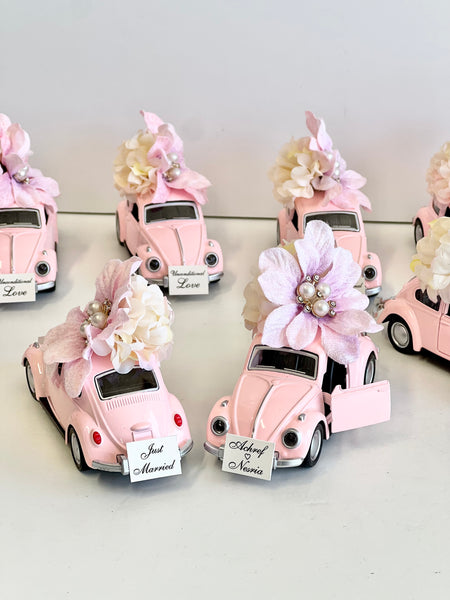 Pink Car Wedding Favors, Vintage Car Favors, Wedding Favors for Guests, Baby Shower Party Favors, Custom Sweet 15 Favors, Bachelorette Favors
