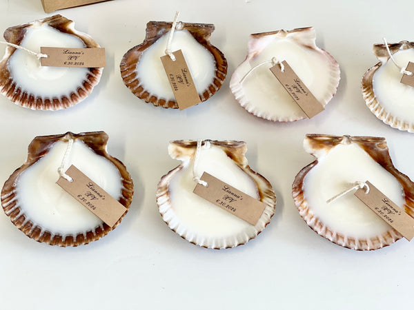 5 pcs Beach Wedding Sea Shell Candle Favors with Box, Ocean Theme Wedding Favors for Guests, Custom Beach Party Favors