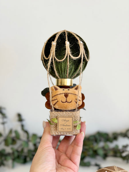 Safari Hot Air Balloon Baby Shower Favor, Jungle Baby Shower Gift, Neutral Baby Shower Decor, Newborn Keepsake Favors for Guests