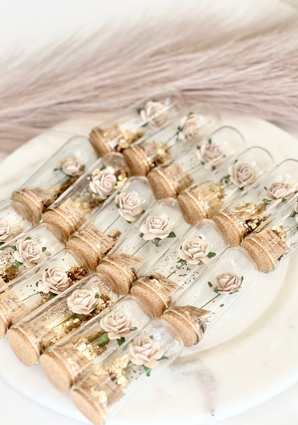 Tan Wedding Favors – Rose Dome Favors for Guests, Personalized Beauty and the Beast Custom Party Gifts, Bulk Rustic Favors