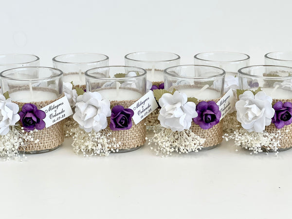 10 pcs Custom Candle Wedding Favors – Personalized Luxury Boho Party Candle Gifts for Guests, Bulk Home Decor