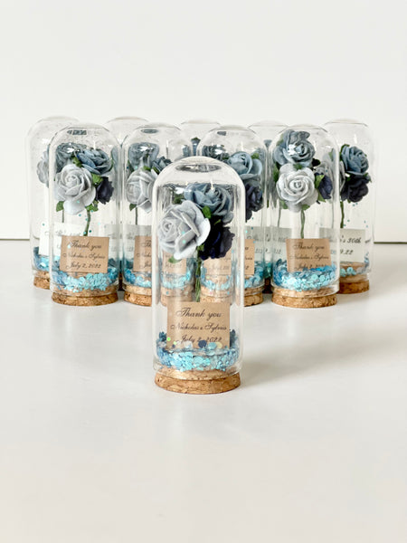 10 pcs Wedding Favors – Custom Glass Dome Cloche Favors, Beauty and the Beast Party Favors for Guests