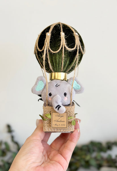 Safari Hot Air Balloon Baby Shower Favor, Jungle Baby Shower Gift, Neutral Baby Shower Decor, Newborn Keepsake Favors for Guests
