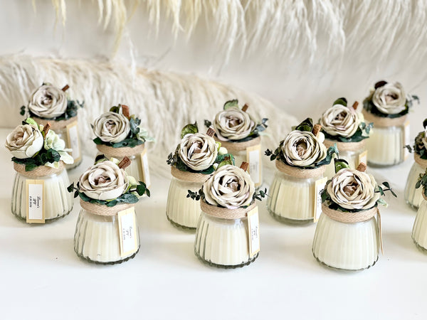 Sage Green Custom Candle Wedding Favors for Guests, Personalized Party Candle Favors, Bulk Candle Favors, Decorative Candles for Home, Customizable Wedding Favors