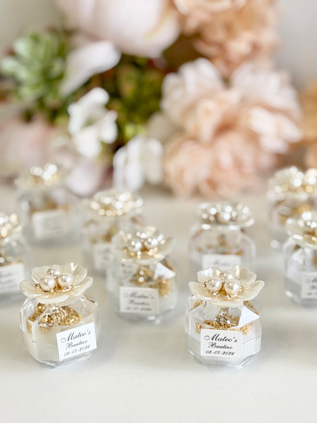 Baptism Favors Cross with Necklace Gifts, Christening Rosary Favors for Guests, Custom First Communion Favors, Personalized Baptism Gifts