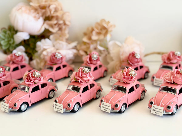 Personalized Beetle Favors | Vintage Wedding Car Gifts | Bridal Shower Guest Keepsakes | Elegant Party Decor