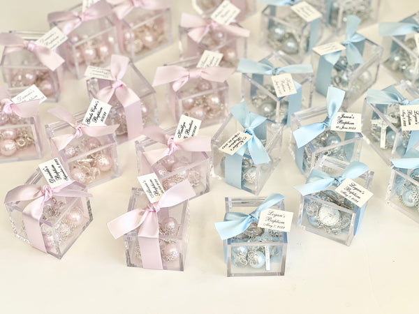 12 pcs Baptism Favors, Christening Favors, Rosary Favor Boxes, Personalized First Communion Souvenirs, Custom Baptism Gifts