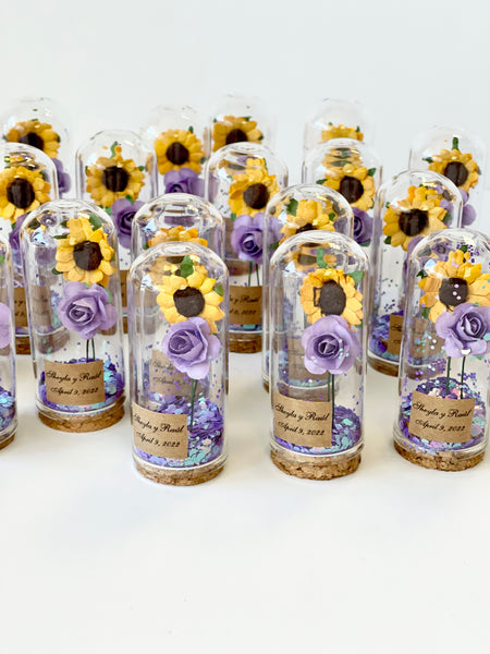 10 pcs Wedding Favors for Guests, Wedding Favors, Rustic Wedding, Custom Favors, Personalized Sunflower Favors, Rustic Favors