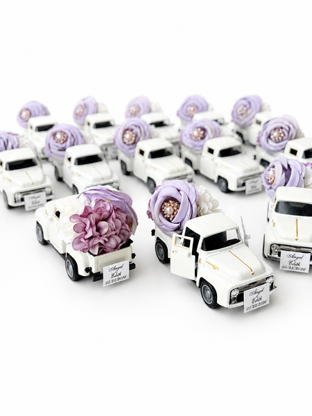 Lilac Track Car Wedding Favors, Wedding Car Gifts for Guests, Baby Shower, Personalized Party Favors, Custom Bride Shower Favors